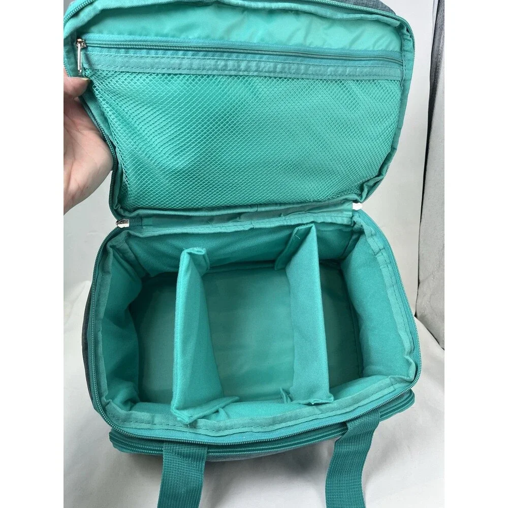 SINGER Sewing Accessories Organizer (Bag Only) – Double Layer Portable Teal